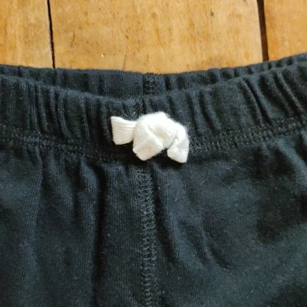 Carters Joggers 9 Months Cotton Sprong Nuetral Black Leggings Unisex